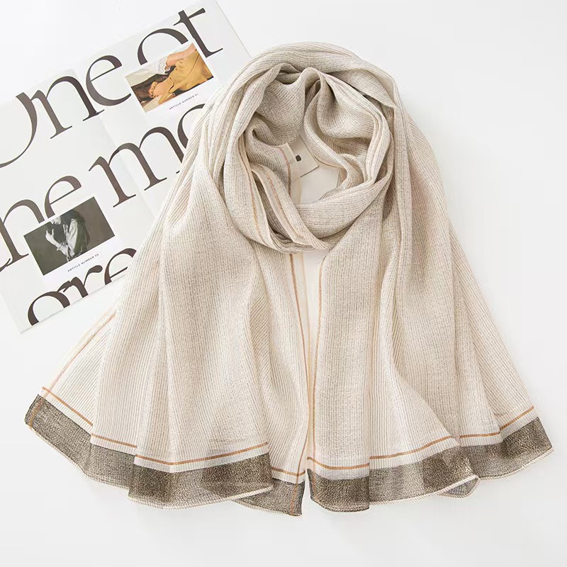 T1301 new style women's silk scarf long fashionable and versatile shawl headscarf