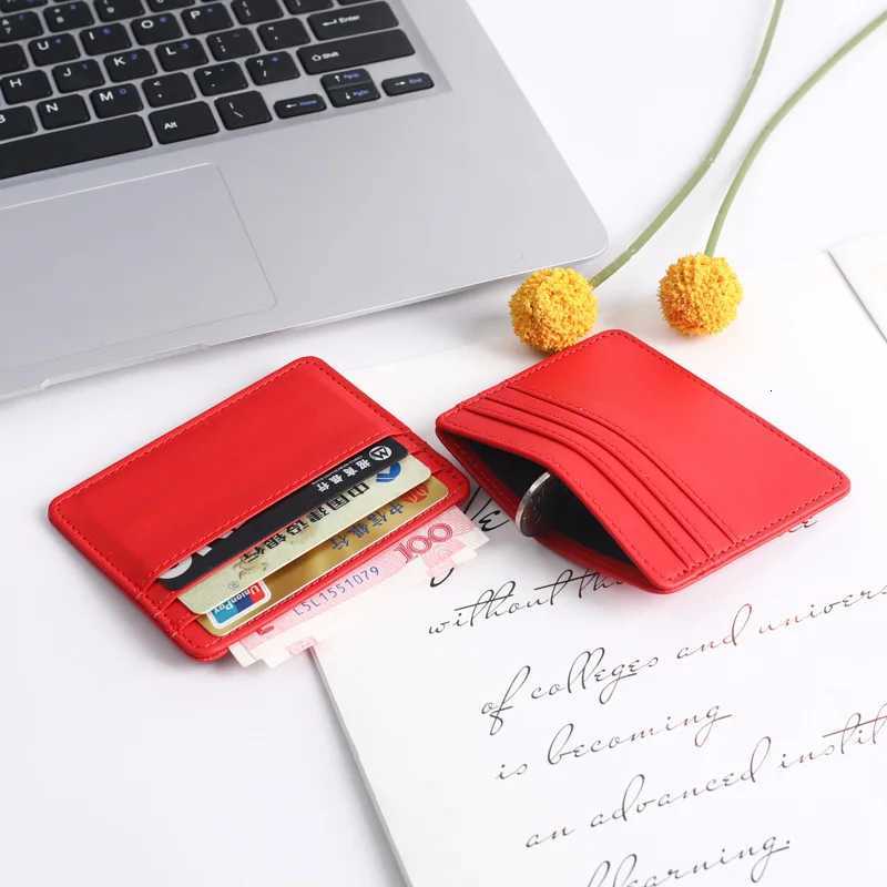 1Pc Pu Leather ID Card Holder Candy Color Bank Box Multi Slot Slim Card Case Wallet Women Men Business Card Cover Z250725
