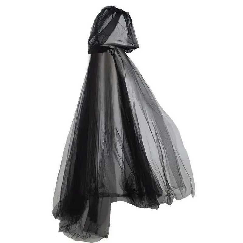 Black Bridal Shl Witch Vampire Cosplay Cloak Halloween Double Cloak Game Par Costume Props Holiday Dress Up Z250725