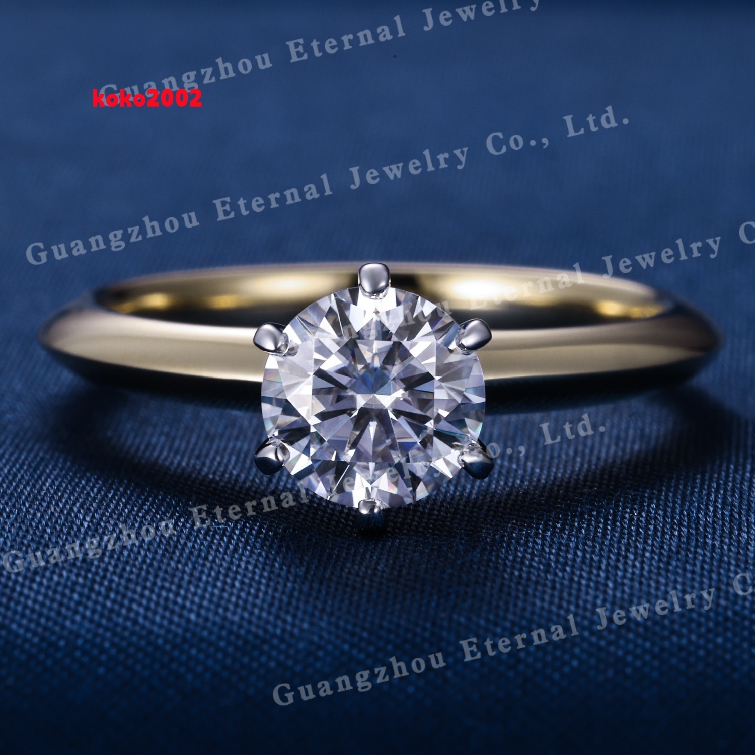 Customized Handmade S925 Silver 10K 14K 18K Solid Gold Two Tone 0.5ct 1ct 2ct D VVS Moissanite Lab Diamond Wedding Rings
