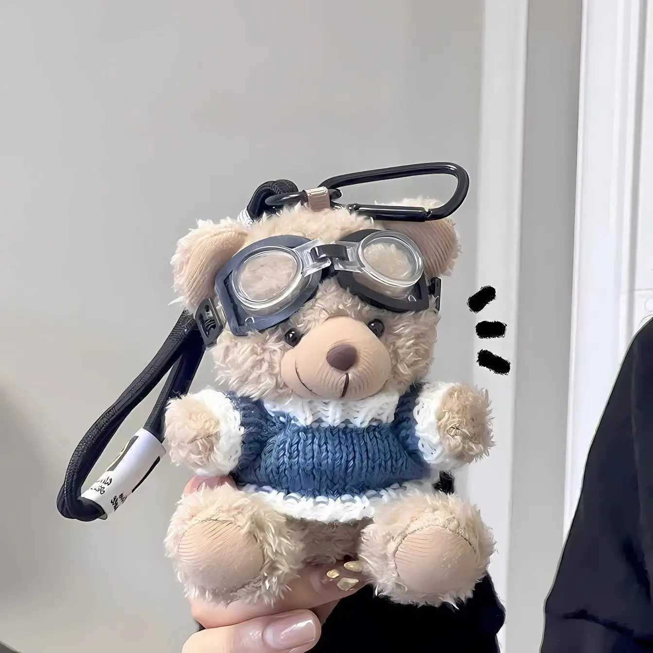 Ins Internet Celebrity Pilot Teddy Bear Plush Pendant Creative Doll Cute Bear Doll Keychain Bag Hanging Gift 250715