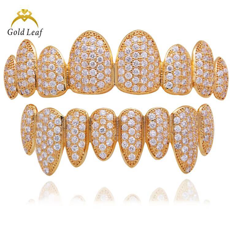 Goldleaf Jewelry Hip Hop Loose Moissanite Teeth Braces Brilliant Moissanite Teeth Grill