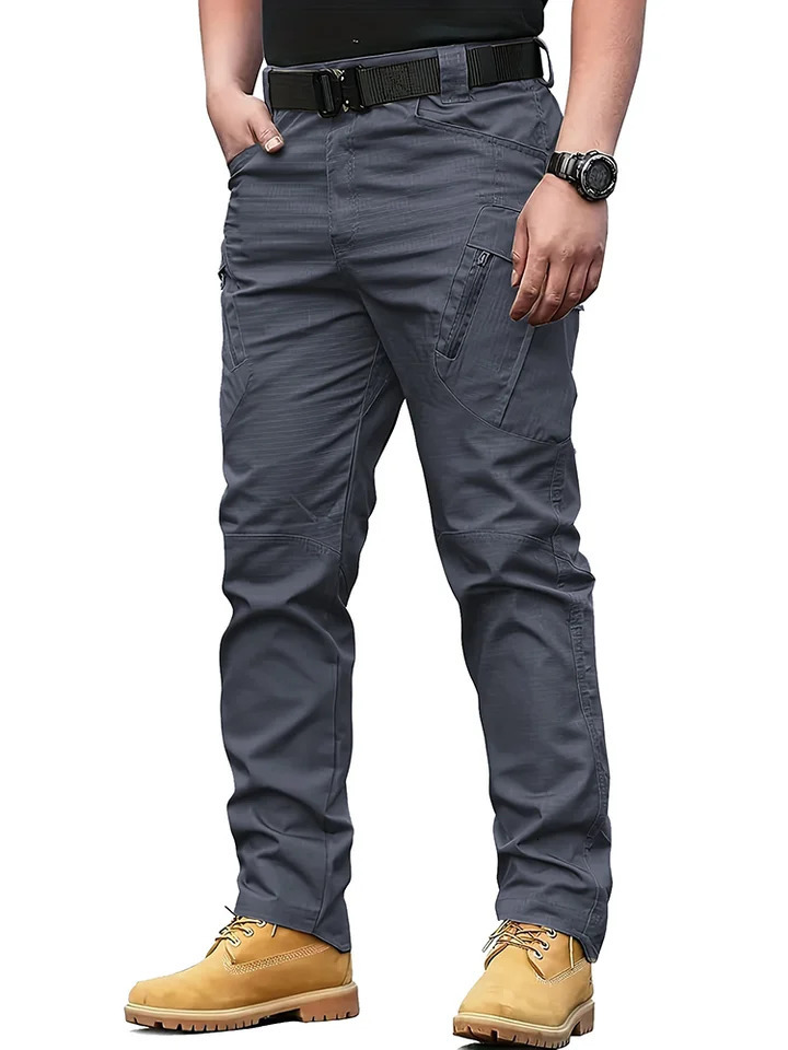 Mens multifunctional pocket tactical pants wearresistant Cargo Pants water repellent suitable for hiking and outdoor work 250717