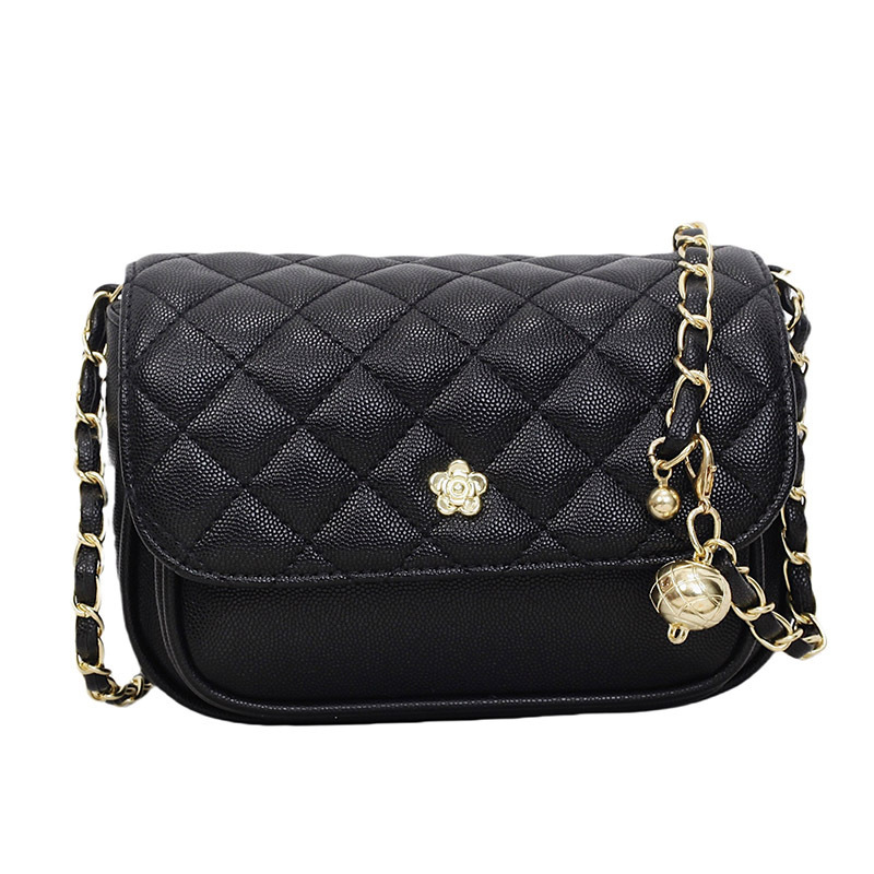 Luxury Brand Designer Bag Camellia Bag For Women 2025 New Quilted Chain Bag Small Gold Ball Crossbody Bag Versatile Niche Single Shoulder Small Square