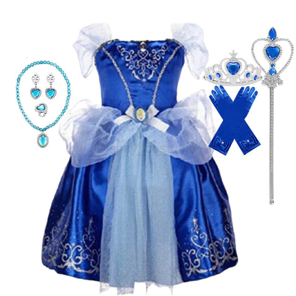 Disney Princess Costume Party Fancy Flower Vestido New 2025 Christmas Birthday Carnival Dress Up Rapunzal Belle Disguise Frock X250725