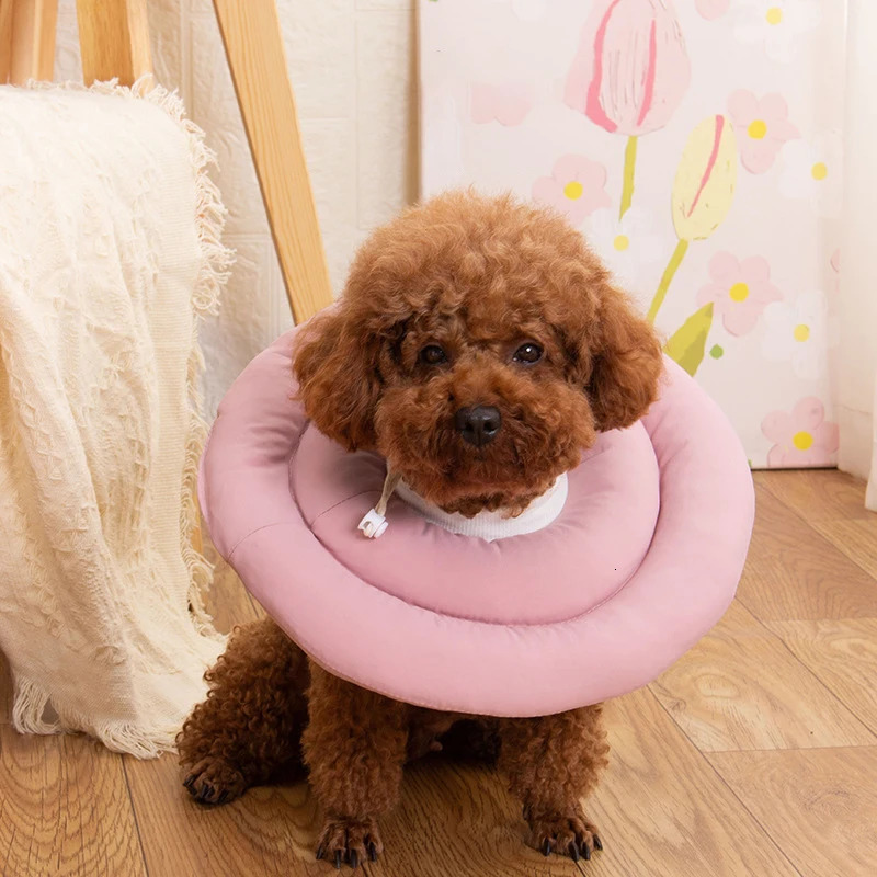 Elizabethan Collar For Dogs Adjustable Neck Drawstring Waterprof Protective Donut Collar Prevent Biting Scratching 250716