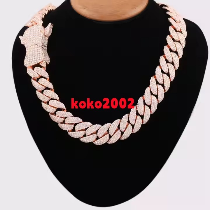 Hip Hop Moissanite Diamond Body Jewelry Trendy Cuban Link Chain With Pave Setting for Wedding Party Gift-Valentine Special