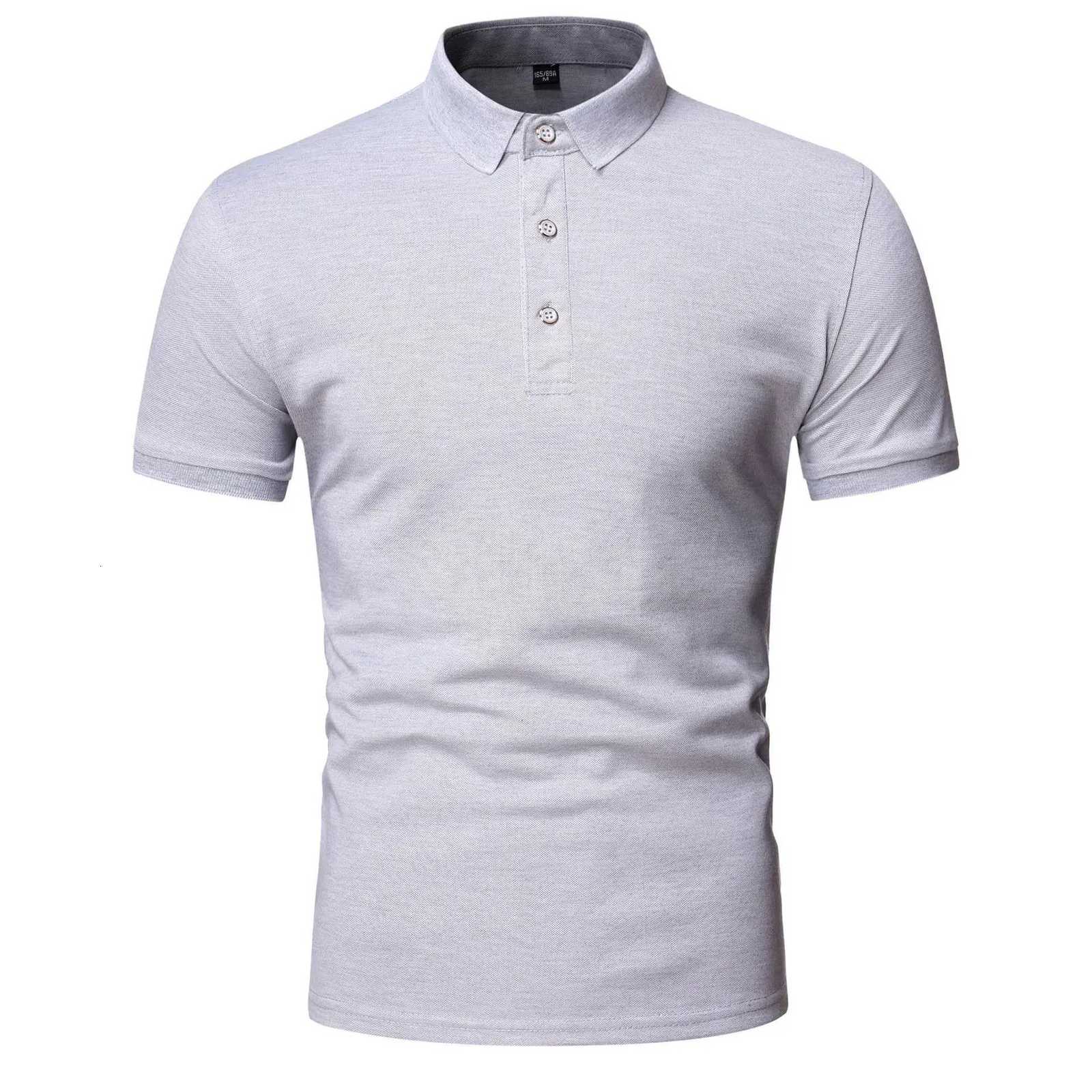 2025 New Mens Polo Shirt Lapel Short Sleeve Solid Color Top Casual Short Sleeve Polo Shirt Mens Cross Border Advertising Shirt XJ250725