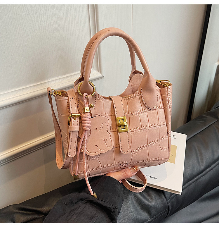 Luxury Brand Designer Bag High-End Bag For Women 2025 New Trend Lychee Pattern Basket Handbag Versatile Tote Bag Shoulder Crossbody Bag
