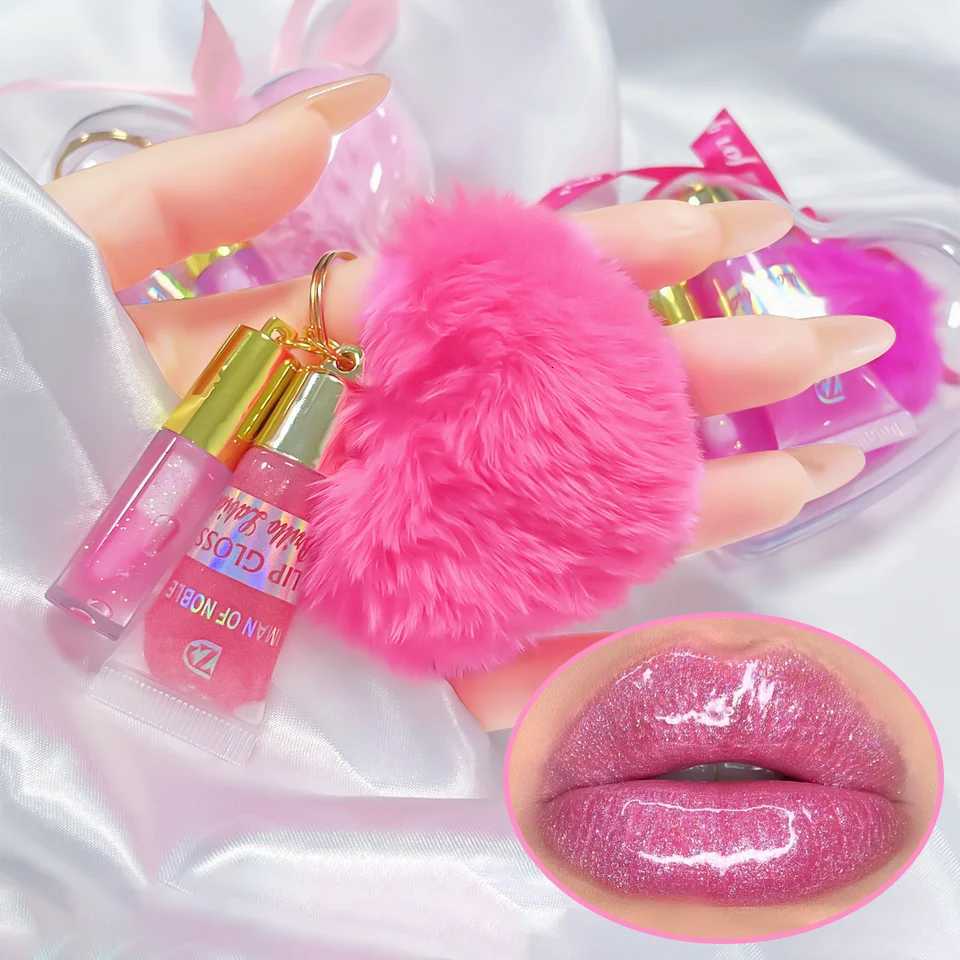 Love Portable Lip Gloss Durable Makeup Ball Pendant Set Lip Oil Holiday GiftXJ250724