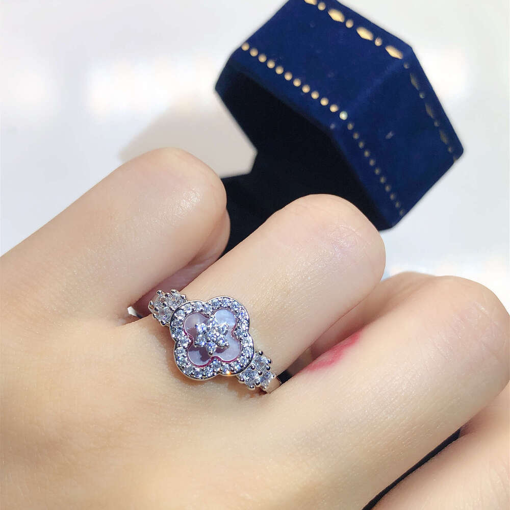 New Luxury jewelry designer Ring Korean Version Zircon Brushed Horseshoe Buckle Open Design Sense Niche Ring Fashion Versatile Trendy Hand Jewelry