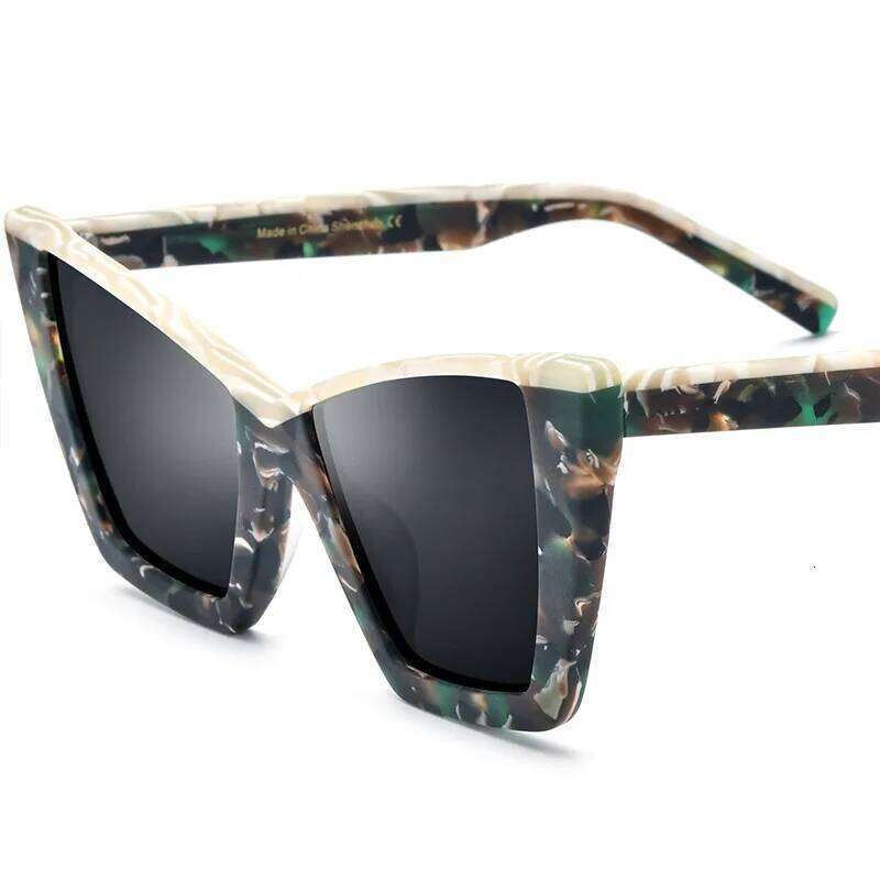 Stylish retro square polarized sunglasses men's and women's frosted anti-glare tinted UV400 niche driving glasses bike