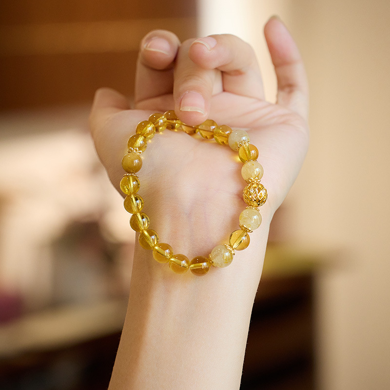 New Design New Chinese Style Colorful Natural Stone Bracelet Dopamine Inspired Unique Versatile Jewelry for Women