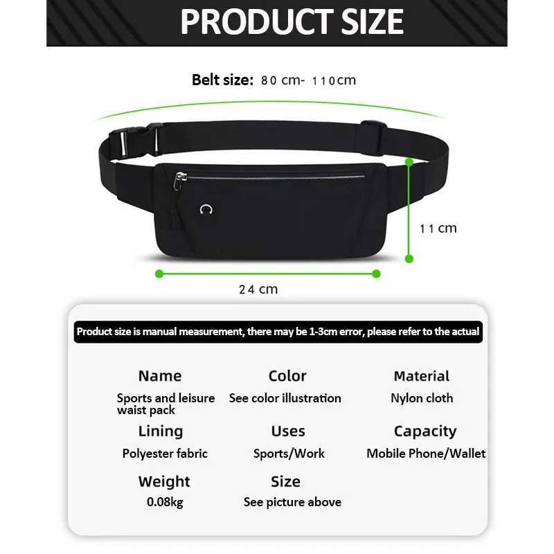 ightweight Running Waist Bag Sports Belt Pouch Mobile Phone Bag Men Women Waist Pack Gym Sports Bag Waist Pack Adjustable Strap Y250724