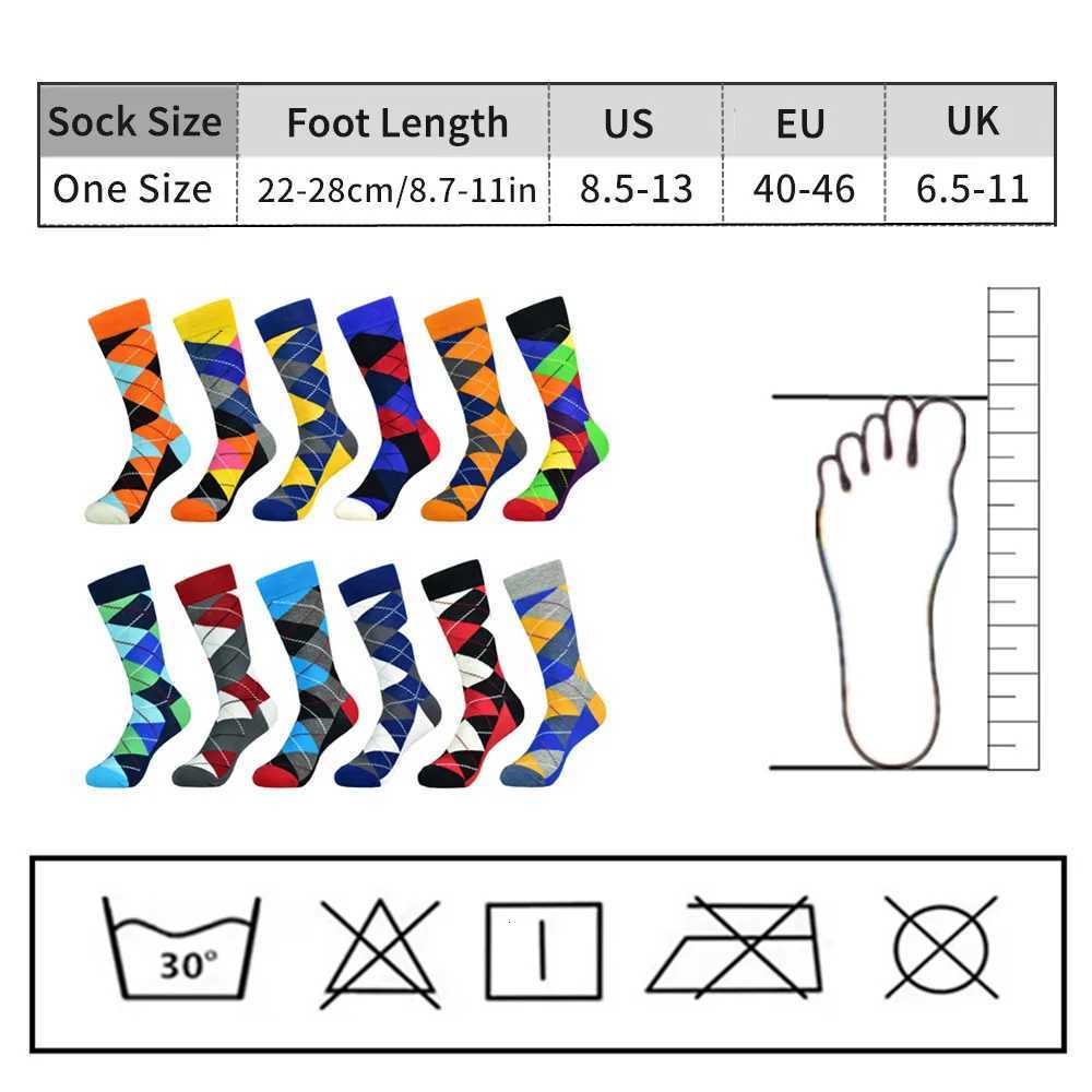 5-Pack Mens Color Dress Casual Fashion Happy Socks Combed Cotton Socks Mens Gifts X2507251