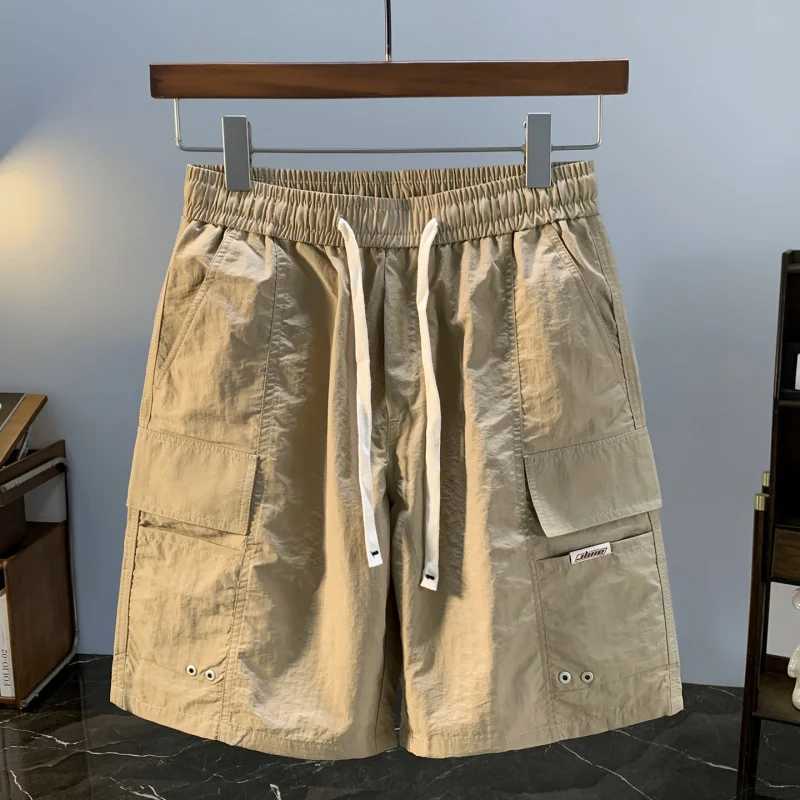 ework shorts for men in summer thin trendy versatile casual loose sporty ice silk quick drying five quarter pants W250724