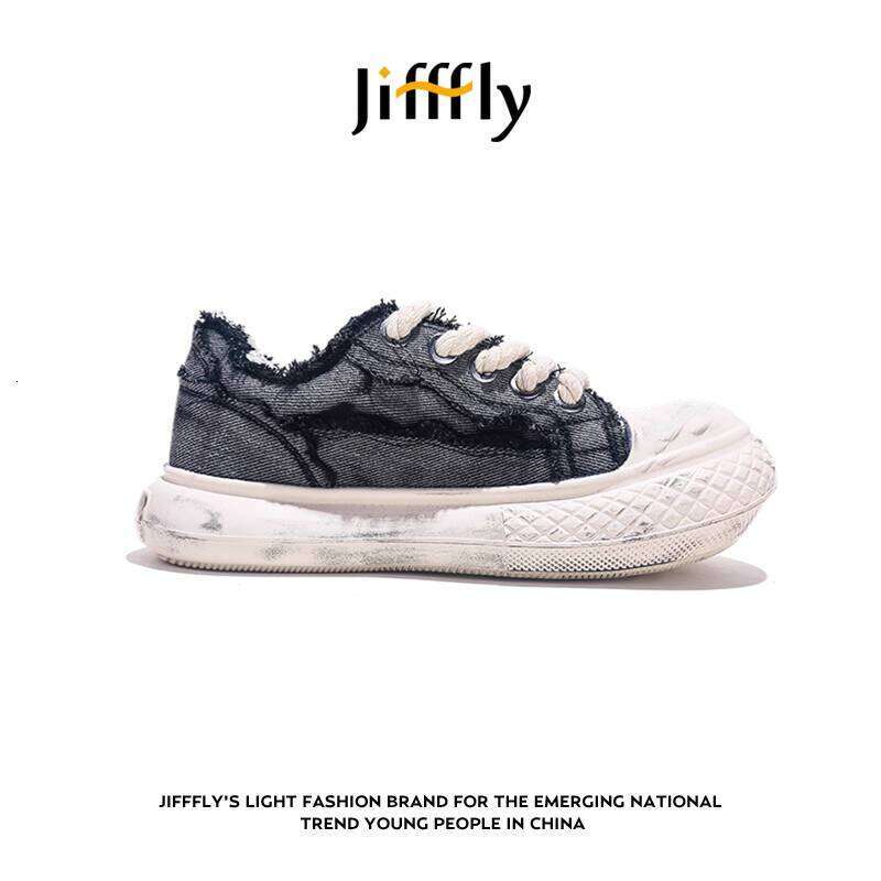 Jifffly Men's Retro Canvas Sneakers with Thick Sole - Trendy Casual Couple Shoes