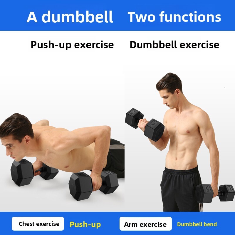 Hexagonal Handbells Multifunctional Anti Roll Design for Effective Strength Training