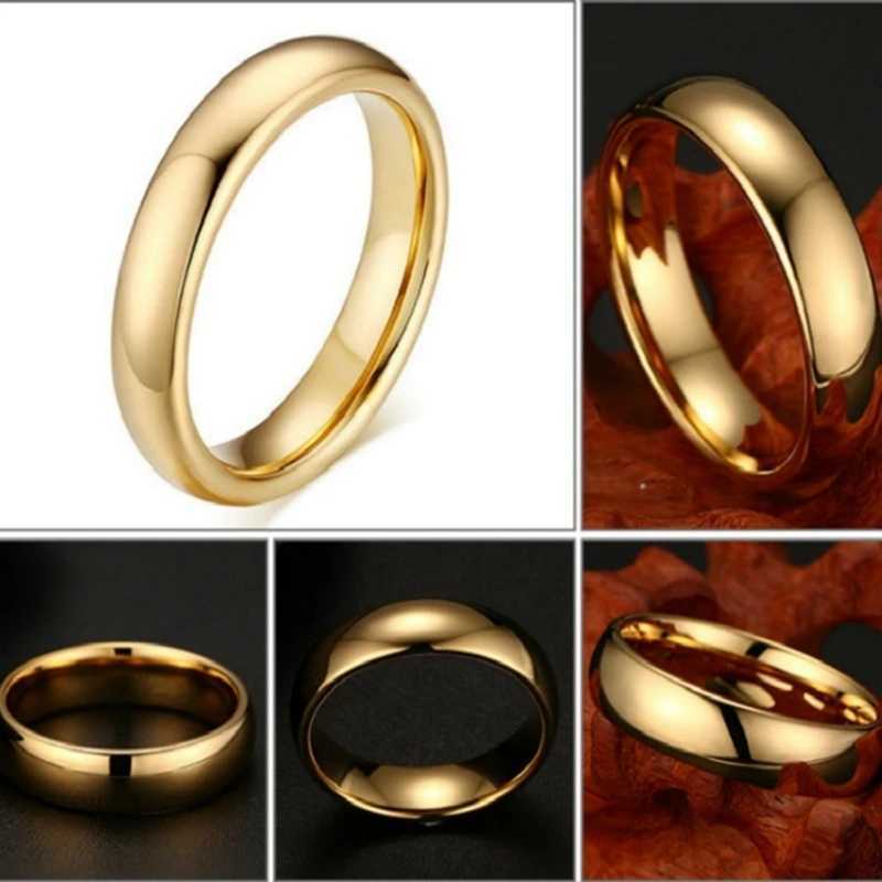 Fashionable and Simple Stainless Steel Couple Rings Titanium Steel Wedding Engagement Rings Anniversary Gifts Party Jewelry W250417
