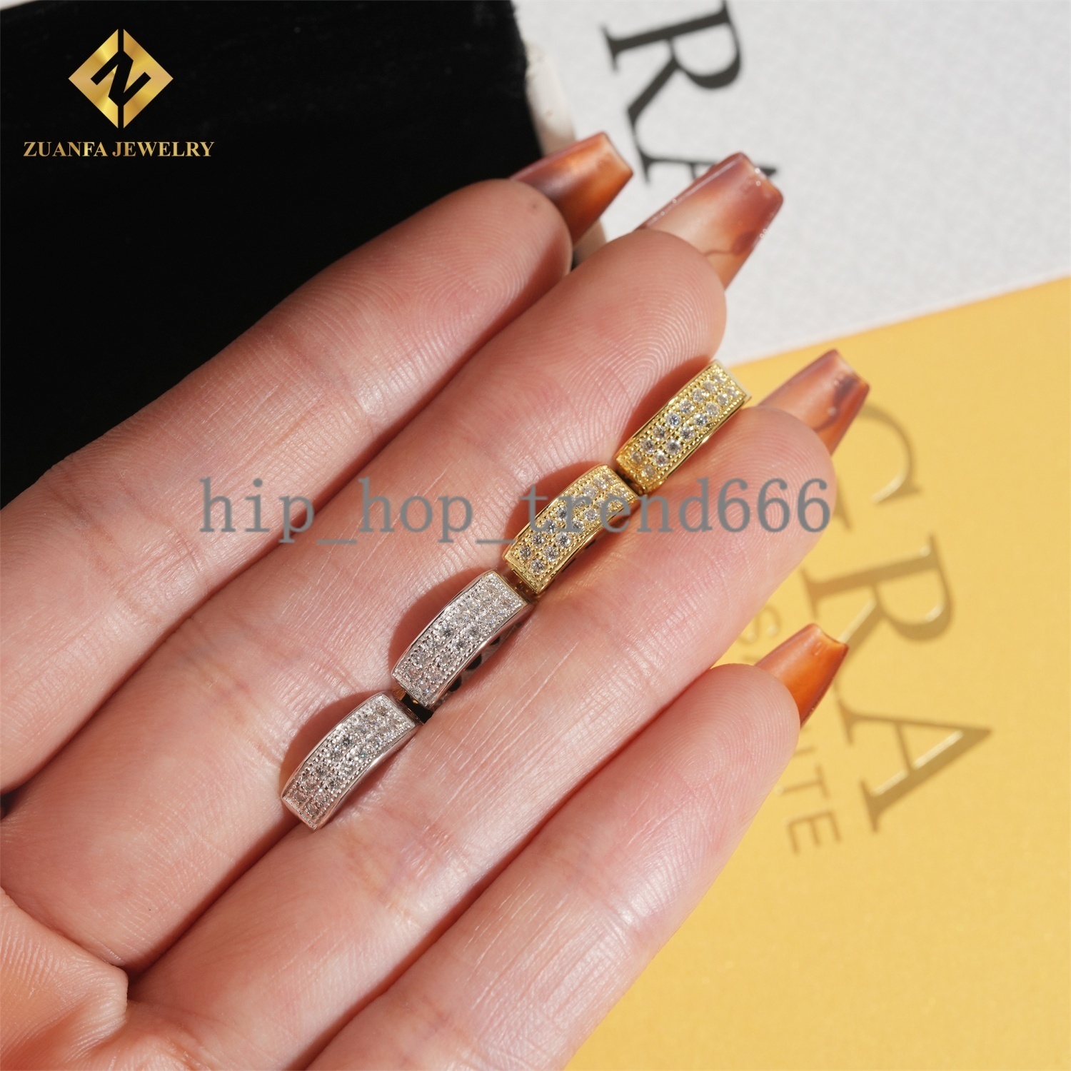 Men Style Hip Hop Fashion Stud Earring 925 Sterling Silver Jewelry VVS Moissanite Hoop Iced Out Earring