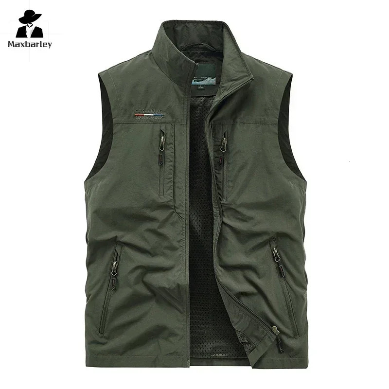 Sleeveless Jacket Vest Mens 2024 Summer Cargo Climbing Hunting Outdoor Pographer Fishing Vests Camping Working Clothes 250725