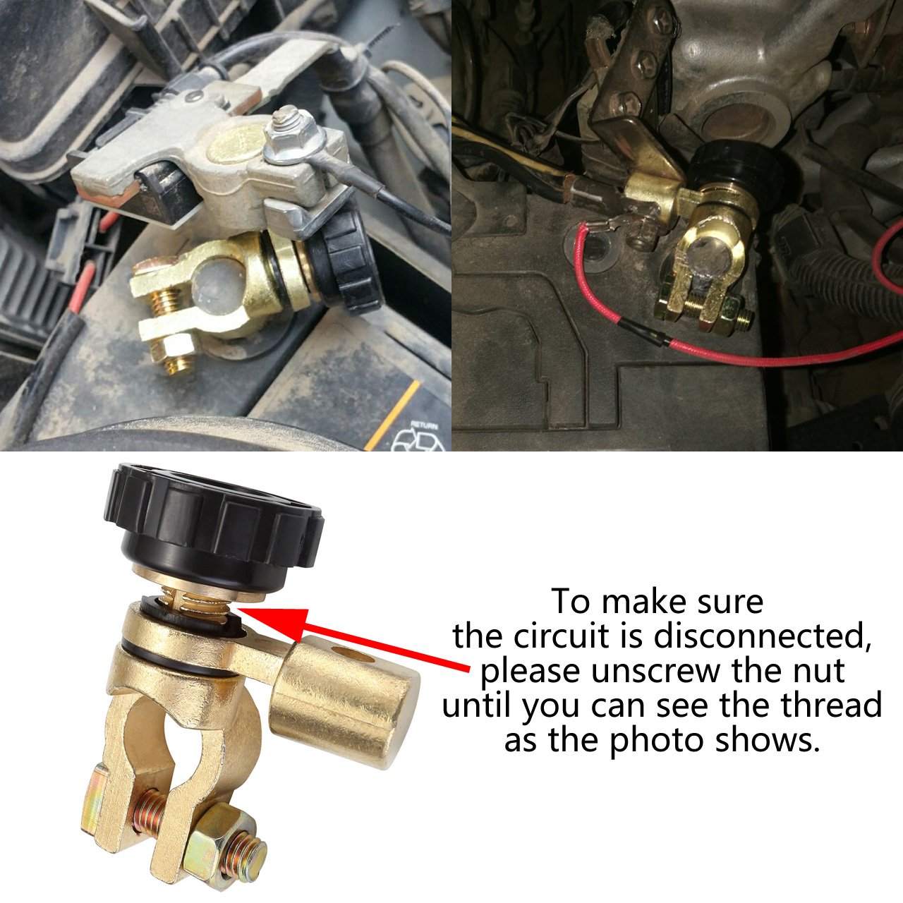 Battery main disconnect switch 6V 12V 24V marine car Rv vehicle battery saver