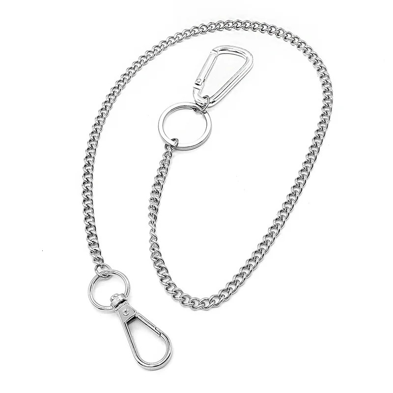Stainless Steel long 45cm Punk Hip-hop Trendy Belt Waist Chain Male Pants Chain Men Jeans Punk gift Metal Trousers Keychain 250722