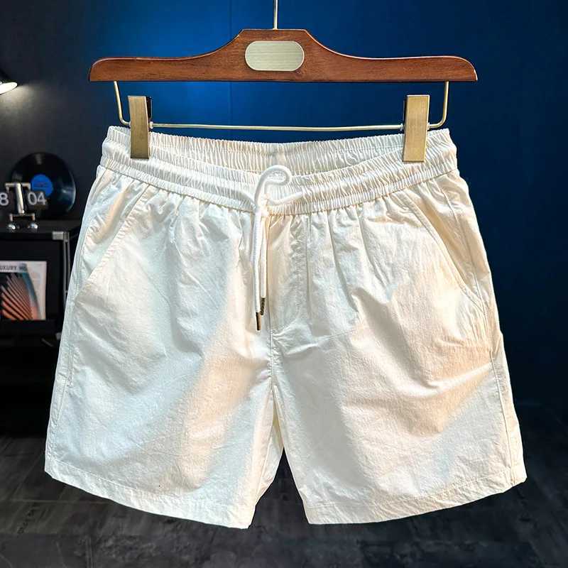 2025 Summer Thin Mens Shorts Casual Slim Fit Trend Versatile Simple and Breathable Three or Four Inch Beach Pants W250724