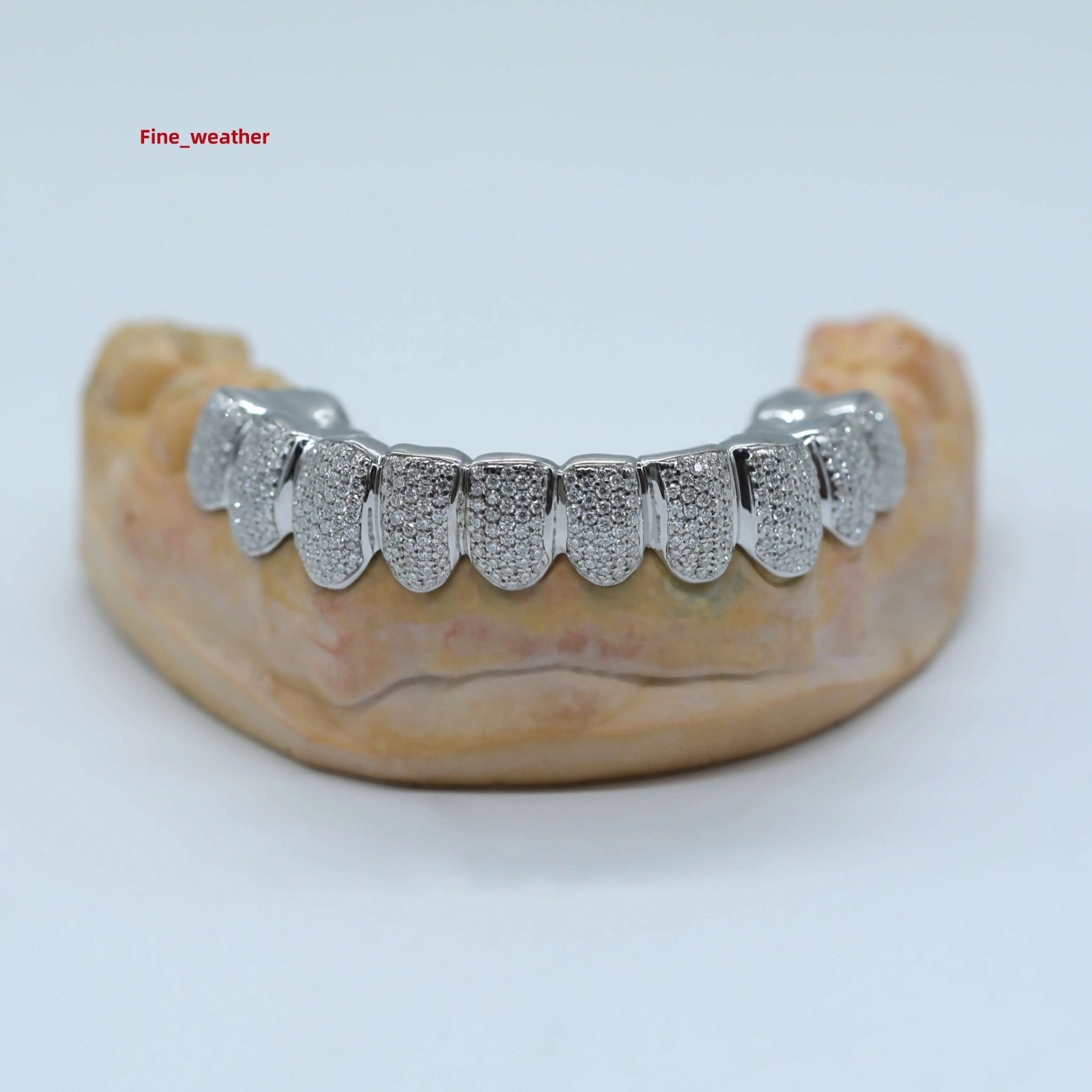 Hiphop Grillz Moissanite Diamond Teeth Decoration Bling Out 925 Silver Teeth Handmade Shine Bright Teeth