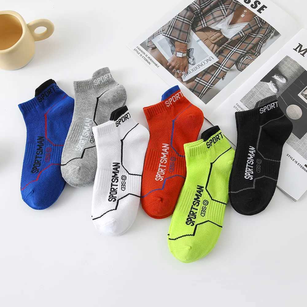 6 Pairs High Quality Socks Men Summer Man Short Socks Breathable Ankle Socks Cotton Sports Socks Black Thin Cut Run Men Socks X250725