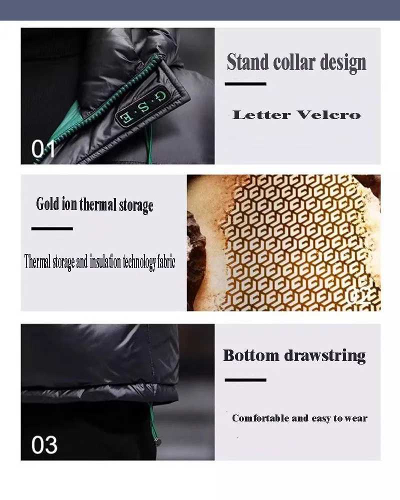 Nanjiren Luxury High-End Winter Down Jacket New Mens Clothing Trend Warm Hooded White Duck Down Coat Black Red Jacket Windproof X250725