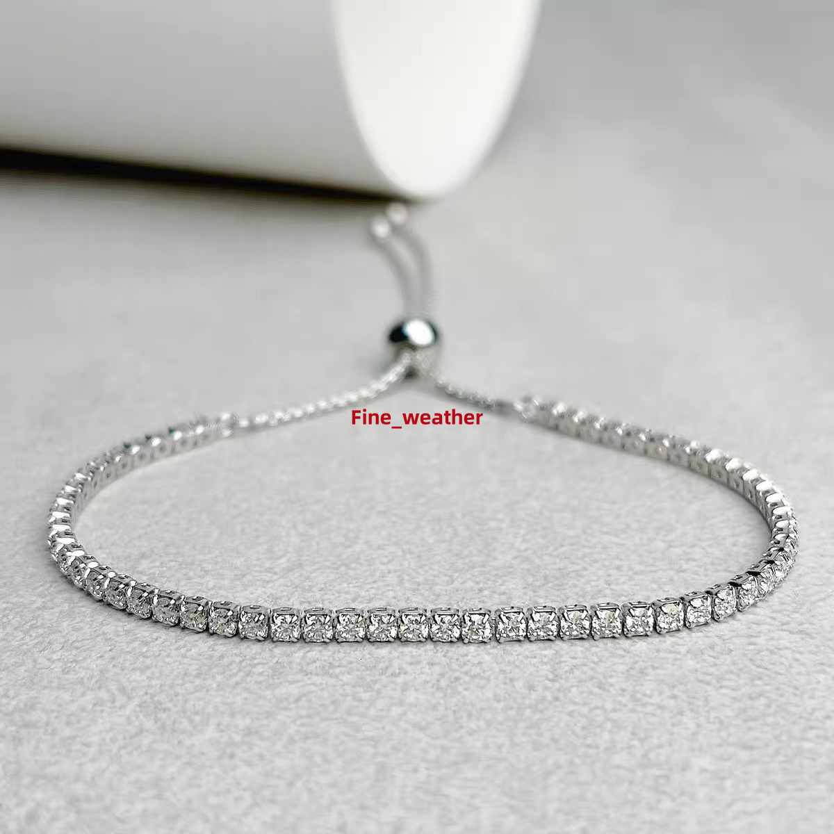925 Sterling Silver Moissanite Tennis Bracelet 3.5ct Elegant Luxury Light Moissanite Jewelry Perfect Gift for Women