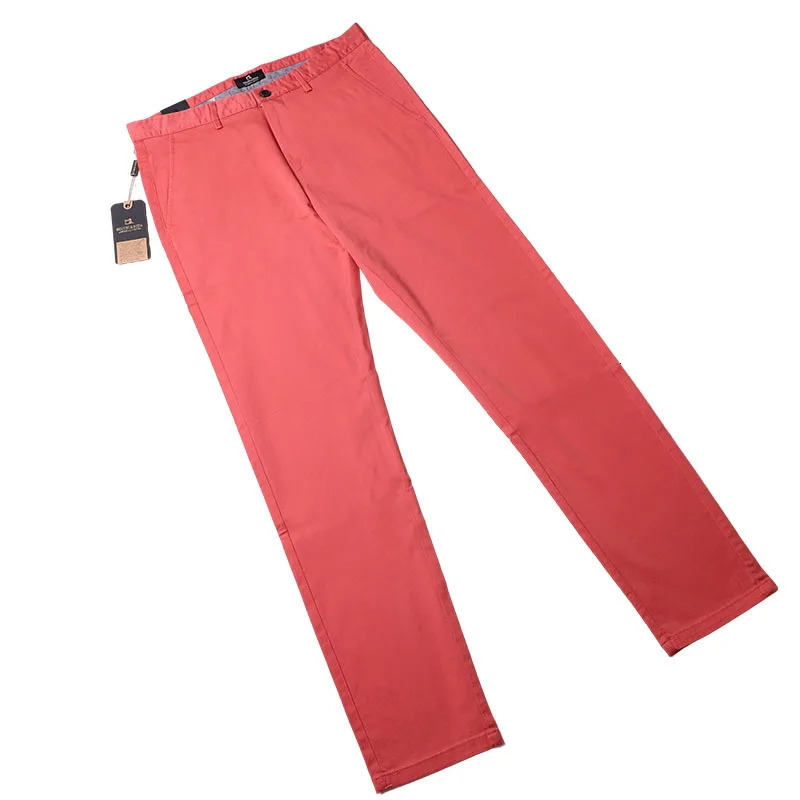 Thin Summer Solid Color Suit Pants Men Straight Korea Style Clothes Red Orange Business Trousers Dress Office 2023 250725