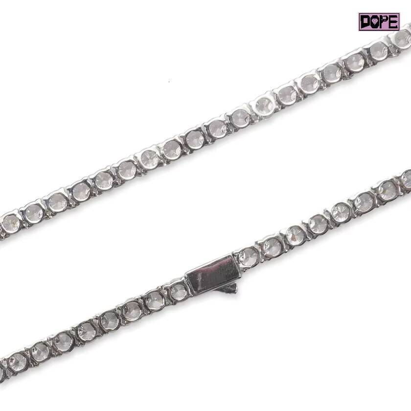 Wholesale 4mm Tennis Chain High Quality Iced Out GRA Certificated S925 White Gold Plated Moissanite Tennis Chain