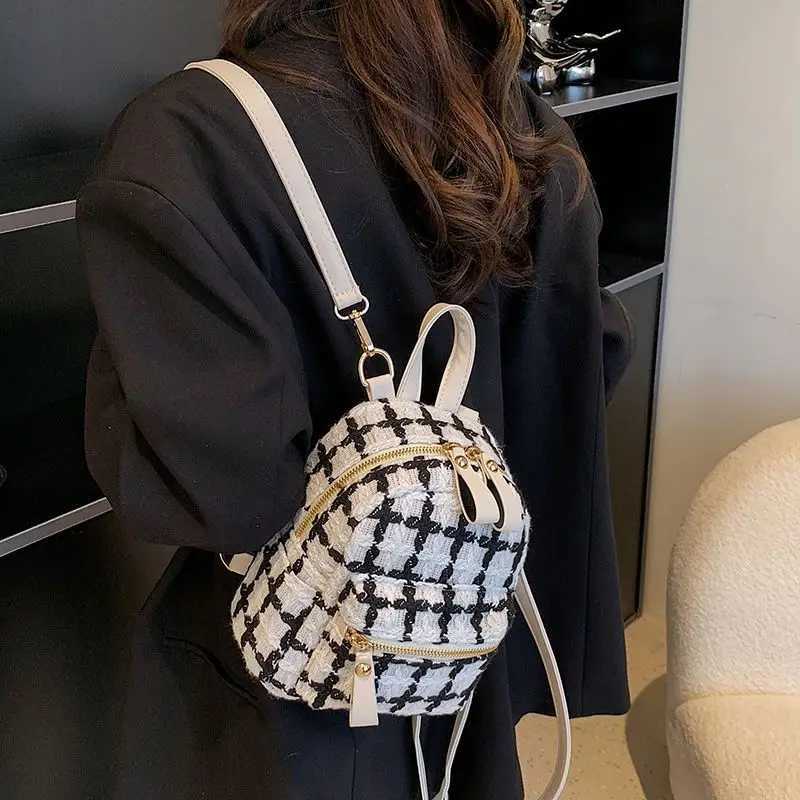 2023 New Miyaga Mini Backpack for Women Versatile Small Backpack Texture Single Shoulder Crossbody Bag Y250724