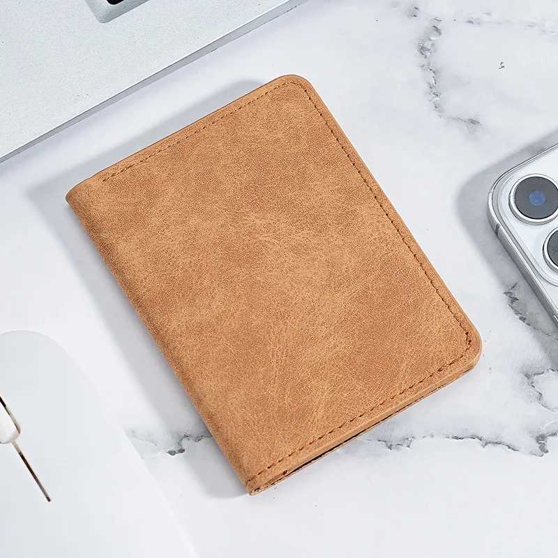 Card bag Male ultra-thin mini small wallet Multifunctional drivers license leather case Multi-card position Anti-degaussing cer Z250725