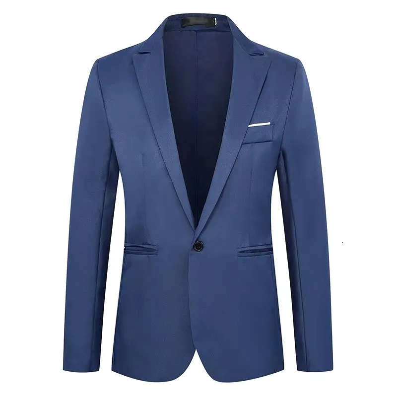 Arrival Men Blazer Fashion Suit Slim Fit Blazers Male Jacket Business Casual Solid Color Long Sleeve 250725