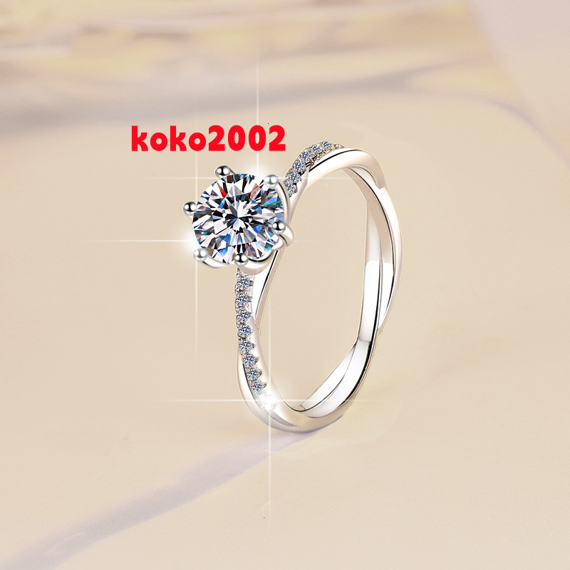 S925 Sterling Silver Ring Colorful Vine love Interwoven Womens Wedding Ring Fashionable Moissanite Ring for Women