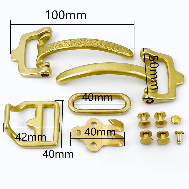 1Set=4Pcs 38mm Metal Buckle for Men Belt Rivet Screws Clasp Waistband Jeans Bag Connection Hook DIY Leather Craft Accessories 250723