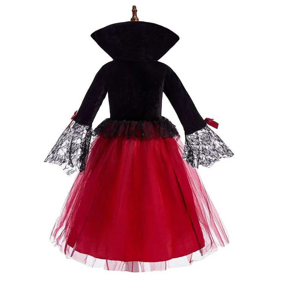 Girls Princess Costume Baby Vampire Halloween Elegant Fantasy Children Cosplay Carnival Fancy Disguise Witch Birthday Dress Hat Z250725