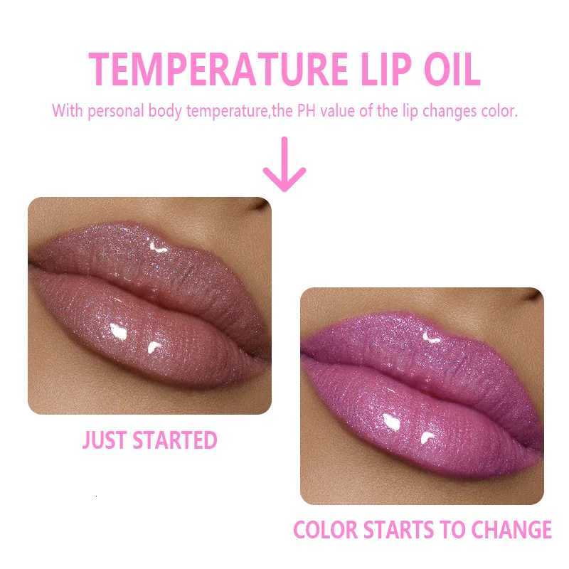 2PCS Warm Change Lip Gloss Set with Pearl Pendant 3-in-1 Lip Oil Lipstick Valentines Day Gift Lip GlossXJ250724