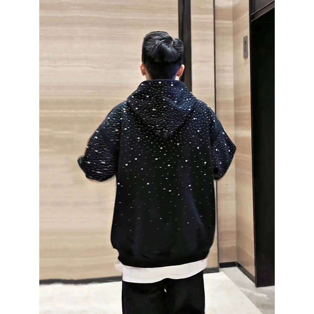 Men's 2025 Spring Autumn New Fashion Tops High-End Hoodies Jackets Babysbreath Hot Dia Shoulder Padded Hooded Sweatshirts