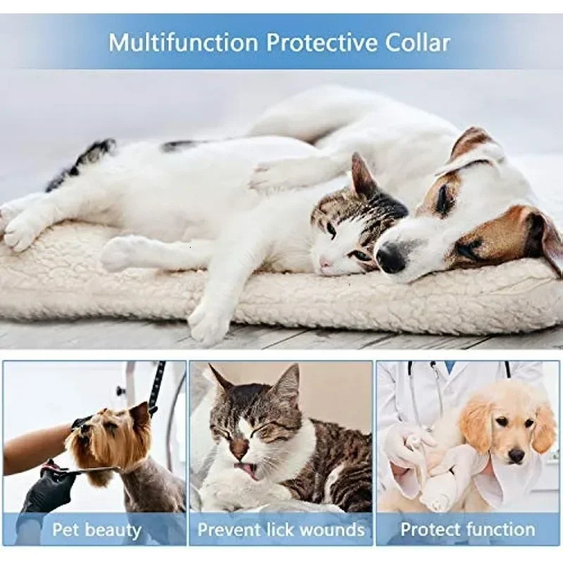Dog Cones After Surgery Protective Inflatable Dog Collar Pet Recovery Collar Soft Pet Cone for Small Medium or Large Dogs Cats 250716