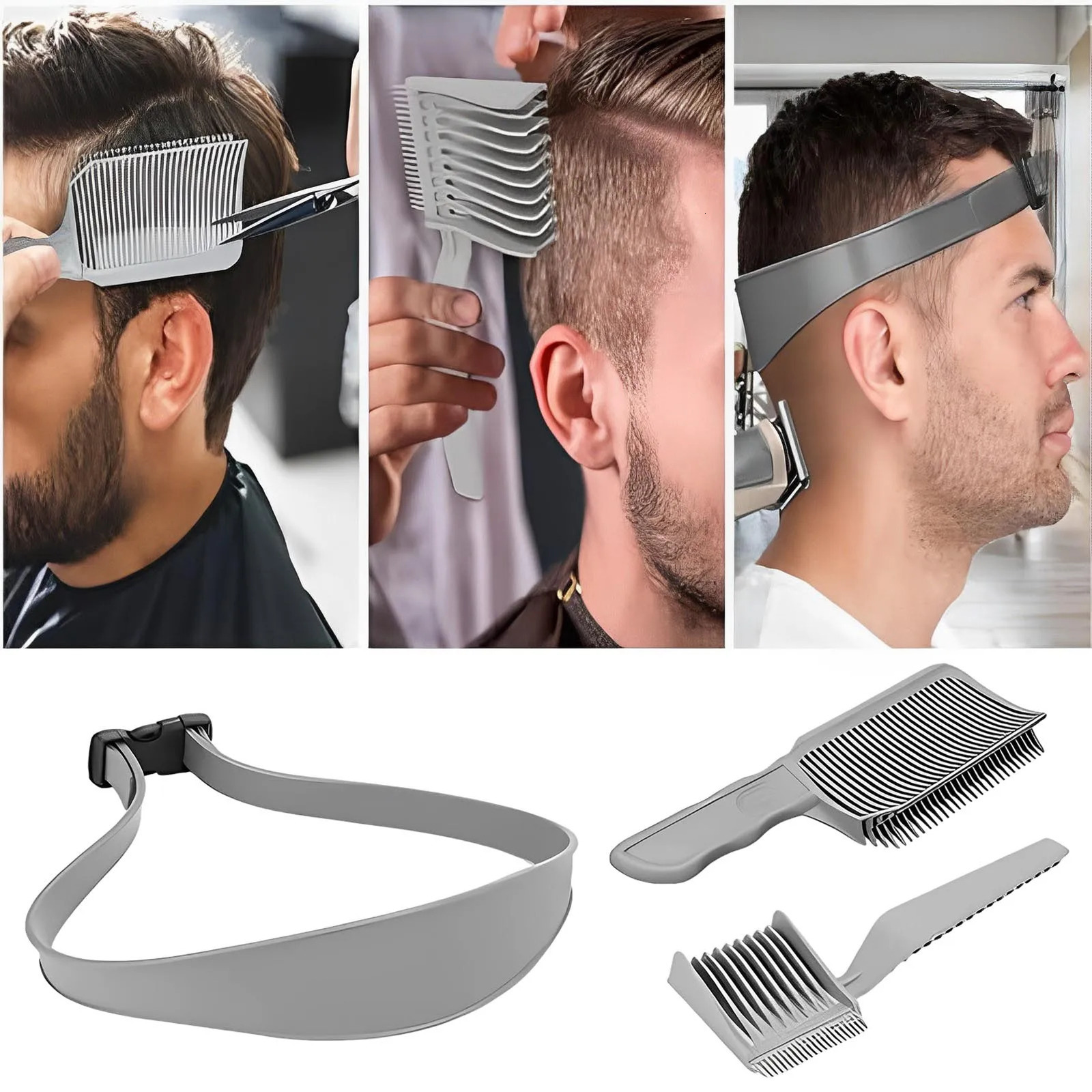 Barber Hair cutting combs set Trimming Neckline Shaving Template and Guide for DIY Haircutting Creating 250716