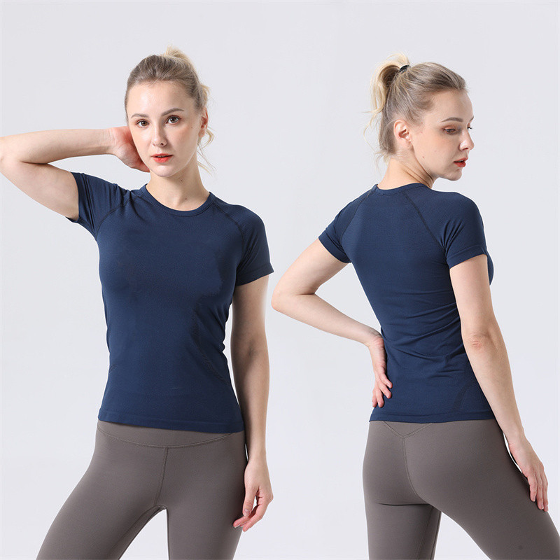 20 Womens Yoga Outfit Tshirts Tees Sportswear Outdoor Apparel Casual Adult Gym Excerise Running Close-Fitting Short Sleeve Tops Breathable Shirts