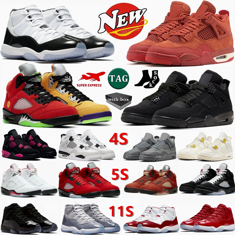 Men Women 4s 5s 11s basketball Shoes Local Warehouse Designer Sneakers DHgate Free Shipping Military Black Bred Cool Grey Mens Womens Outdoor Sports Trainers Box