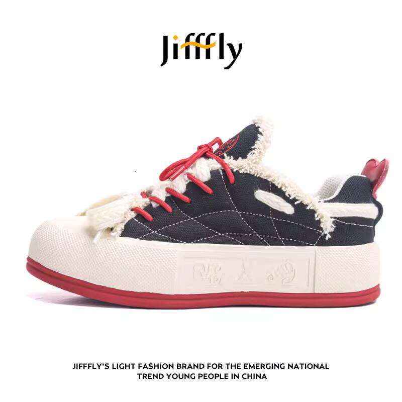 Jiffflyx Qingwantian Q.VONTON Women's Versatile White Shoes Thick Sole Height Increasing Casual Sports Sneakers