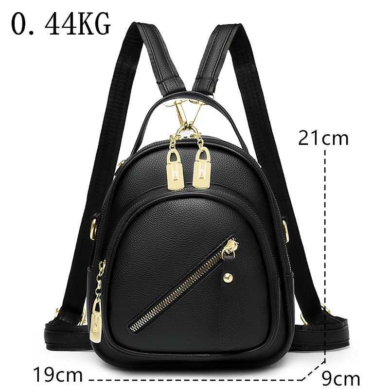 Mini Backpack Wen Luxury Leather Shoulder Bag For Girls Kids Multi-Functional Small Backpack Fem Purse Fi Small Backpack Y250724