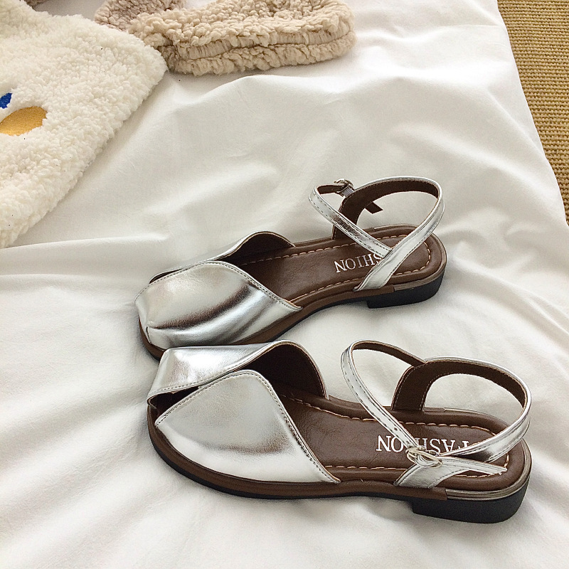 Ddmysports Women S Peep Toe Sandals New Summer Korean Style Fairy Forest Casual Soft Flat Roman Shoes Outdoor Shoes