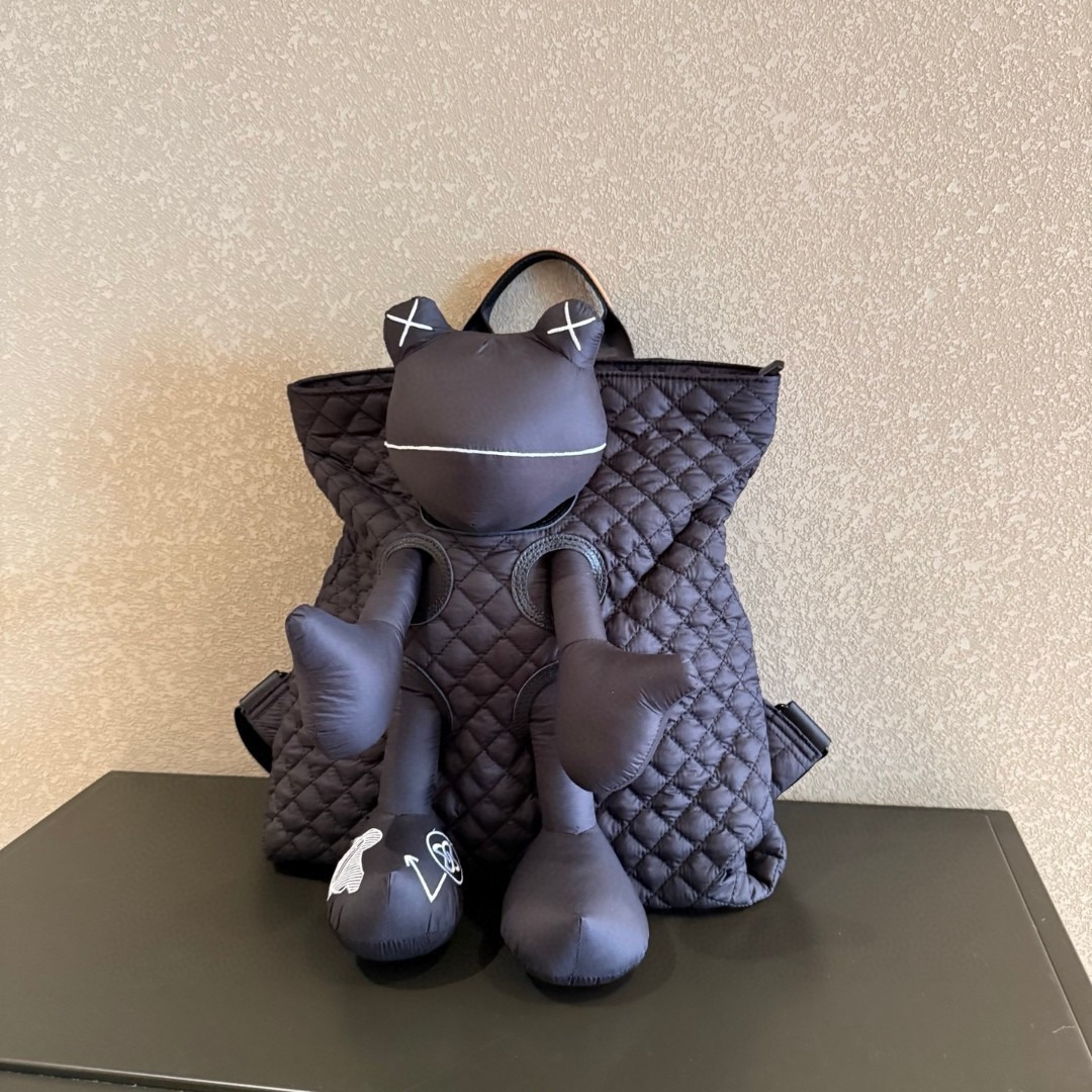 KOUDI 7033 Monster Backpack Diamond Lattice Feather Cartoon Women Student School Bag Waterproof Cloth